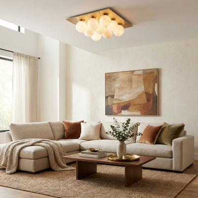 Trenwick Alabaster Flush Mount