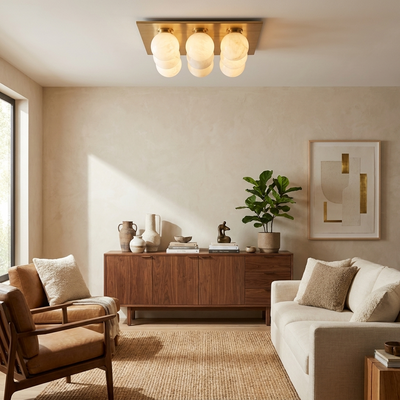Trenwick Alabaster Flush Mount
