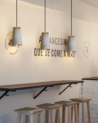 Sylinelia Wood Cement Pendant Light