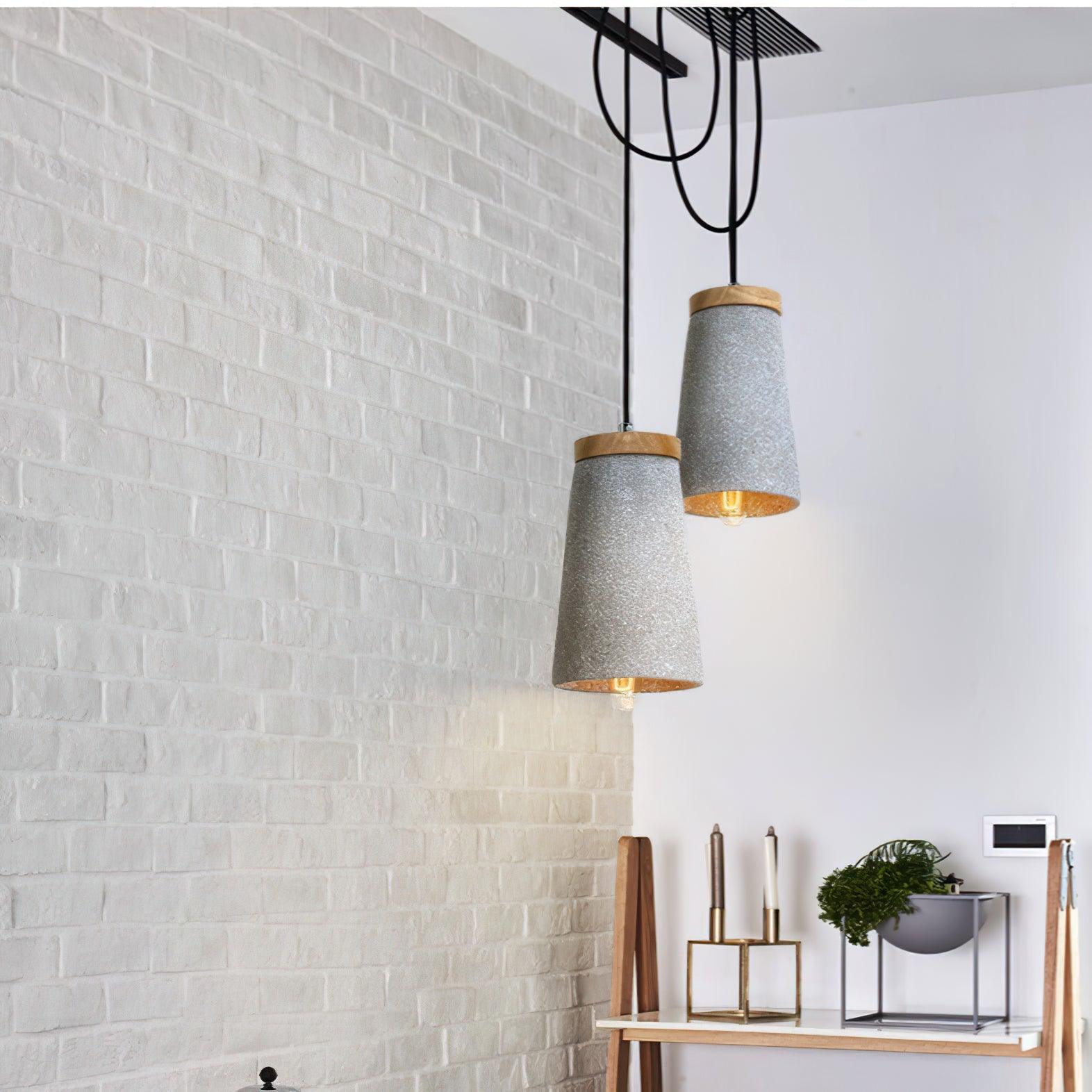 Sylinelia Wood Cement Pendant Light