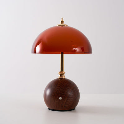 Hartwell Wood Grain Rechargeable Table Lamp