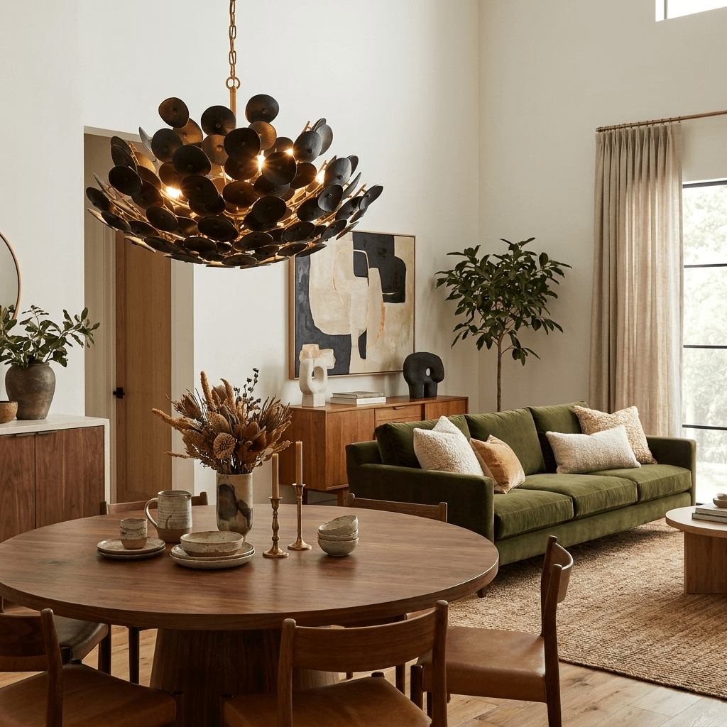 Coconut Disc Chandelier