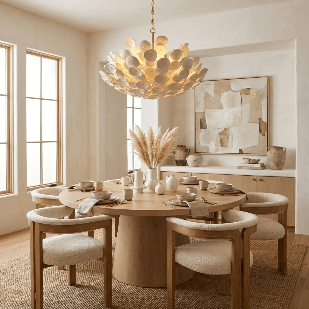 Coconut Disc Chandelier