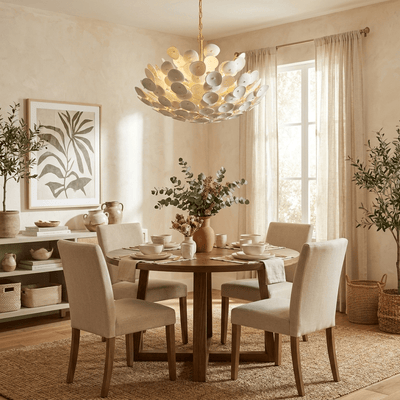 Coconut Disc Chandelier