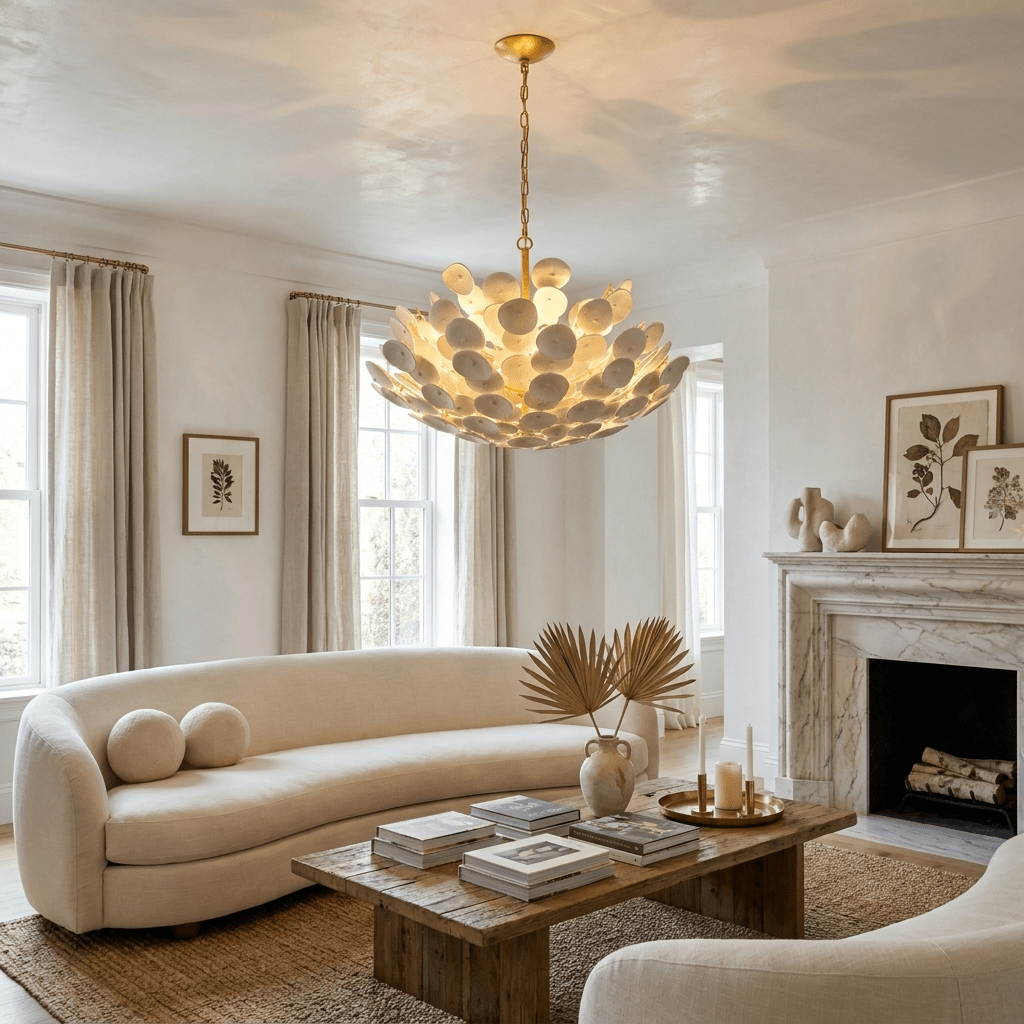 Coconut Disc Chandelier