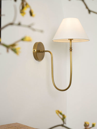 Devenq Vintage Industrial Fabric Wall Light