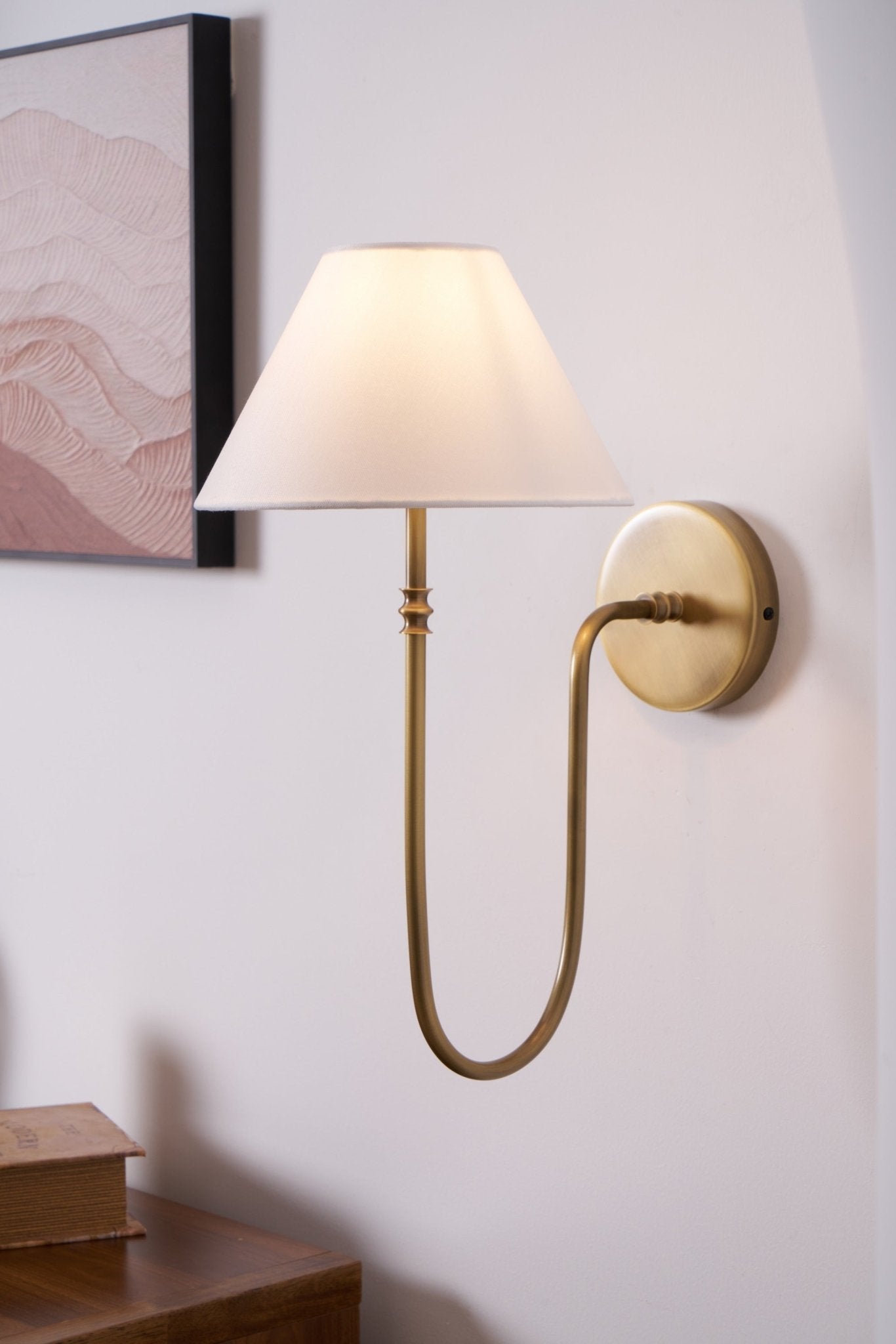Devenq Vintage Industrial Fabric Wall Light