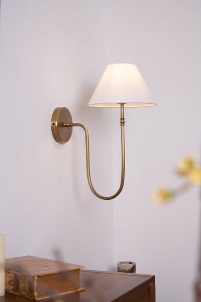 Devenq Vintage Industrial Fabric Wall Light