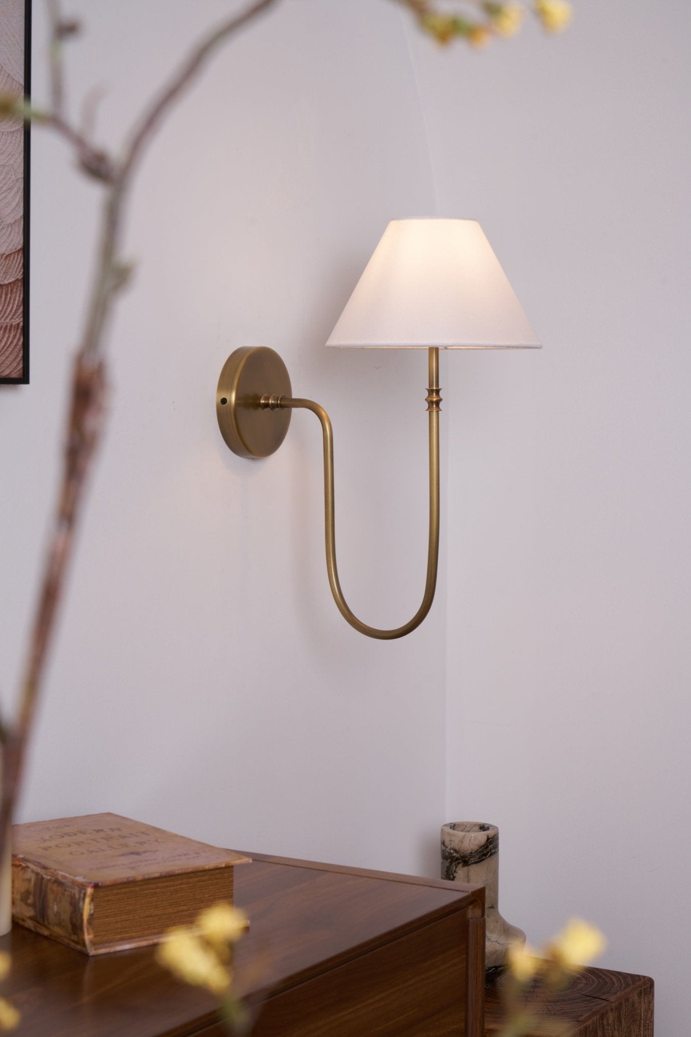 Devenq Vintage Industrial Fabric Wall Light