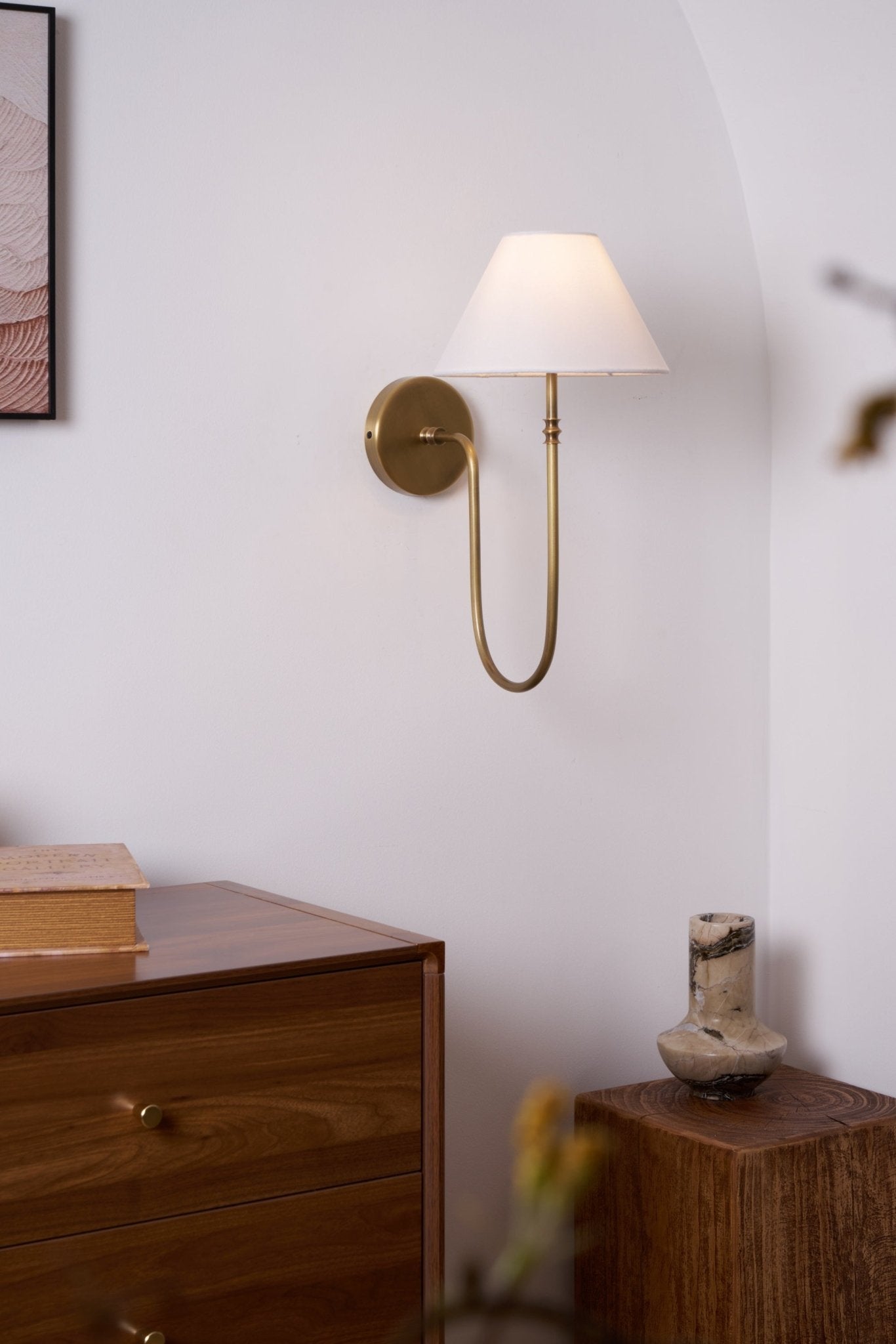 Devenq Vintage Industrial Fabric Wall Light