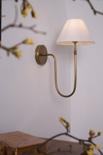 Devenq Vintage Industrial Fabric Wall Light