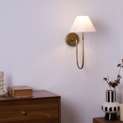 Devenq Vintage Industrial Fabric Wall Light