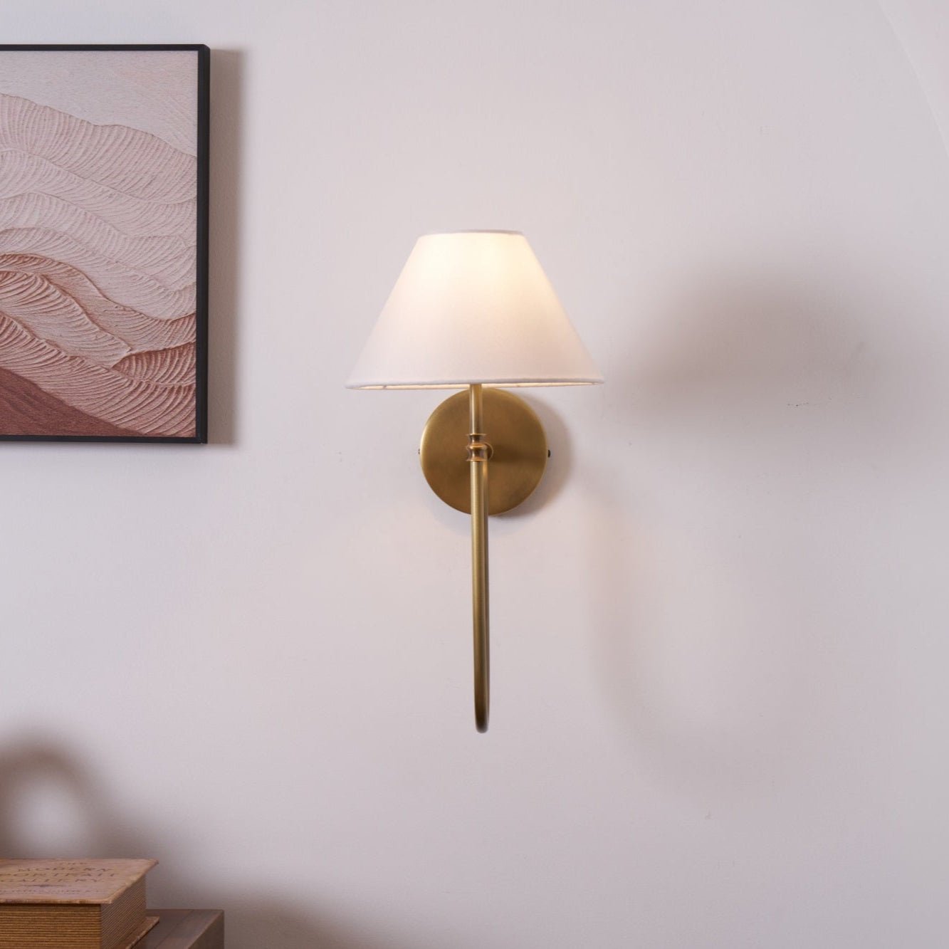 Devenq Vintage Industrial Fabric Wall Light