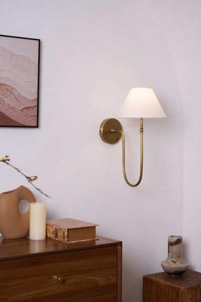 Devenq Vintage Industrial Fabric Wall Light
