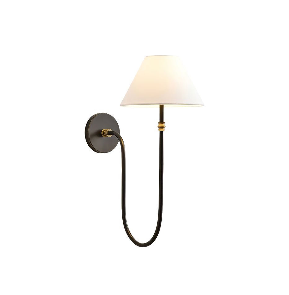 Devenq Vintage Industrial Fabric Wall Light