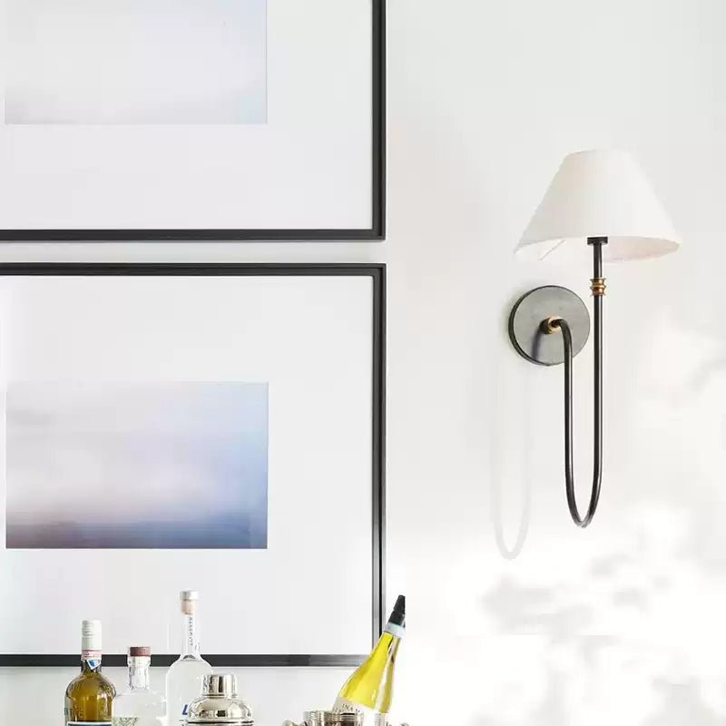Devenq Vintage Industrial Fabric Wall Light