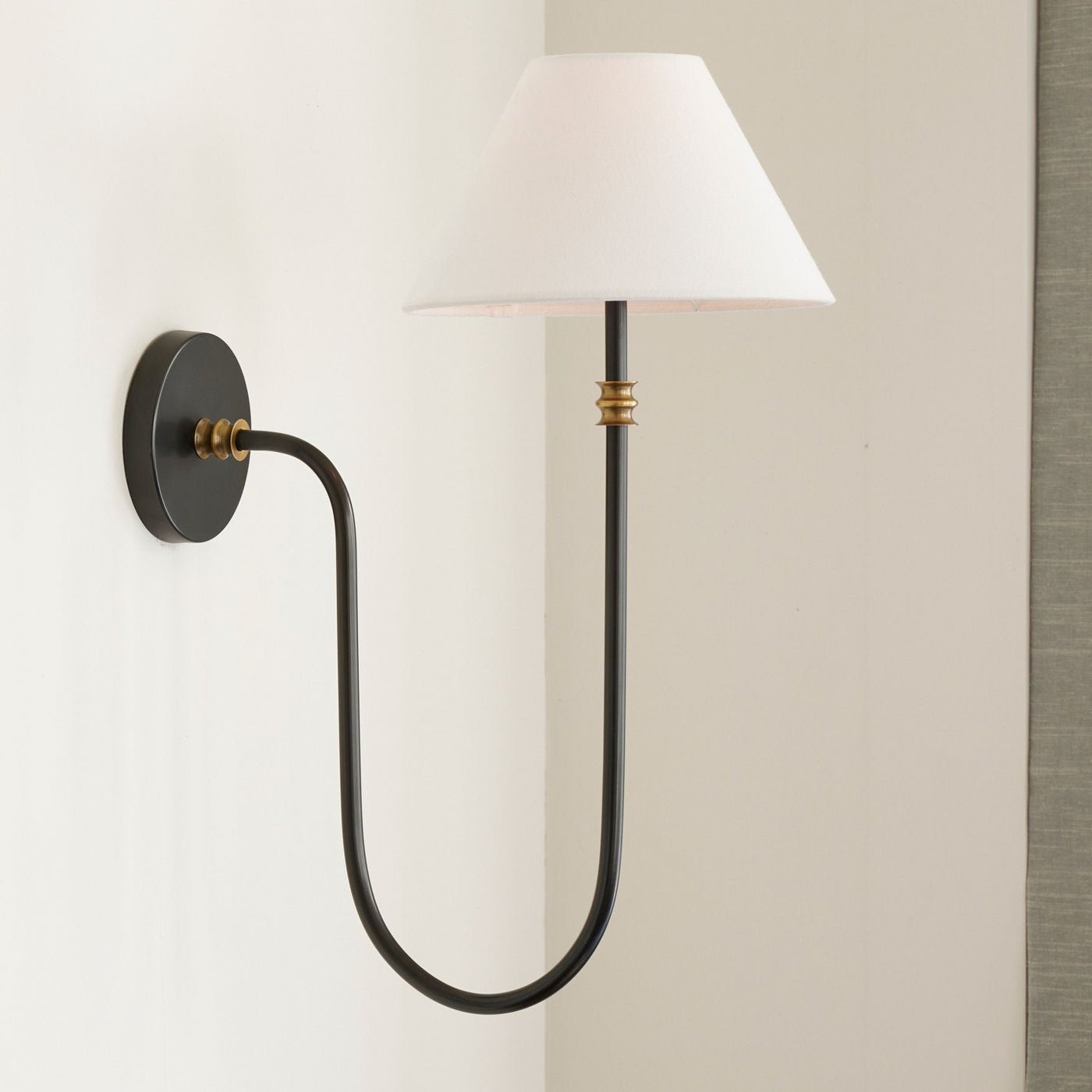 Devenq Vintage Industrial Fabric Wall Light