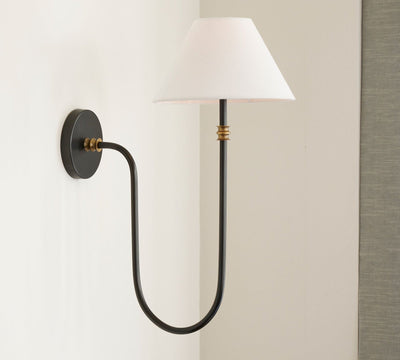 Devenq Vintage Industrial Fabric Wall Light