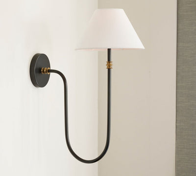 Devenq Vintage Industrial Fabric Wall Light