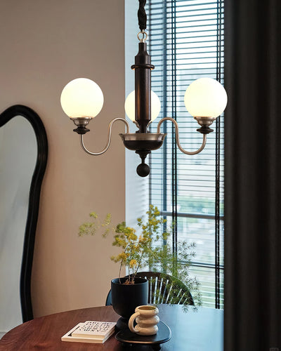 Celoira Vintage Brass Glass Chandelier