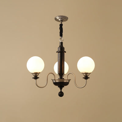 Celoira Vintage Brass Glass Chandelier