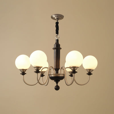 Celoira Vintage Brass Glass Chandelier
