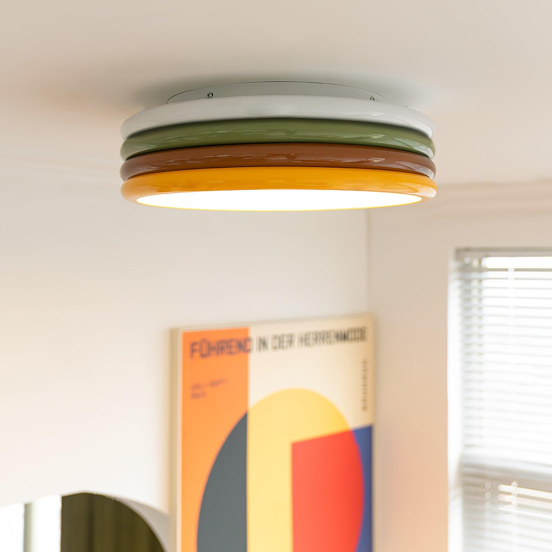 Dunoir Unique Art Color Stack Ceiling Lamp