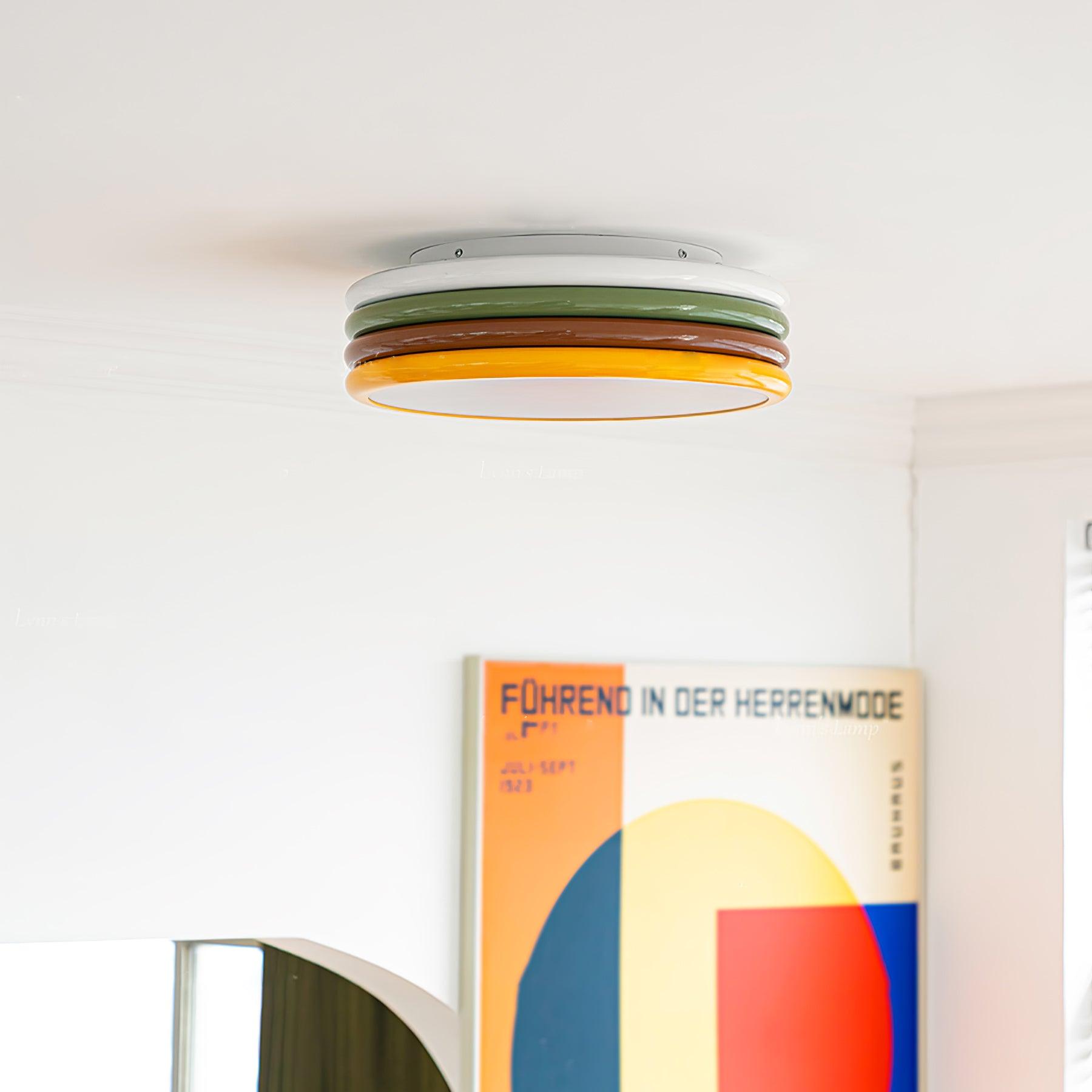 Dunoir Unique Art Color Stack Ceiling Lamp
