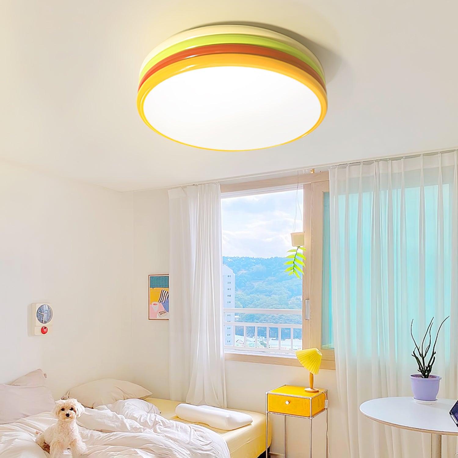 Dunoir Unique Art Color Stack Ceiling Lamp