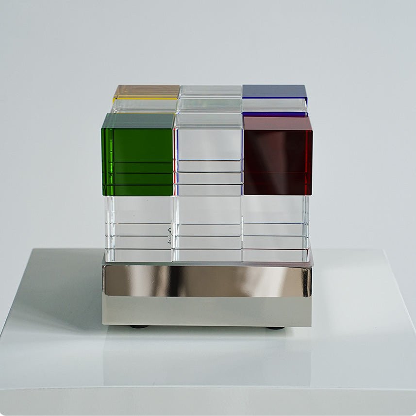 Elleryn Colored Crystal Cube Table Lamp