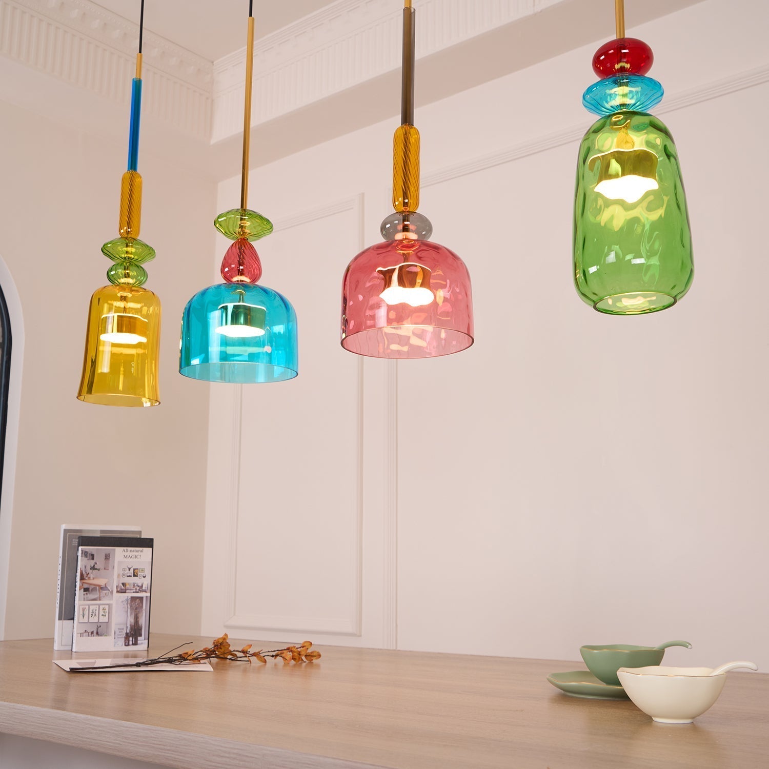 Voshan Bohemian Glass Pendant Lamp