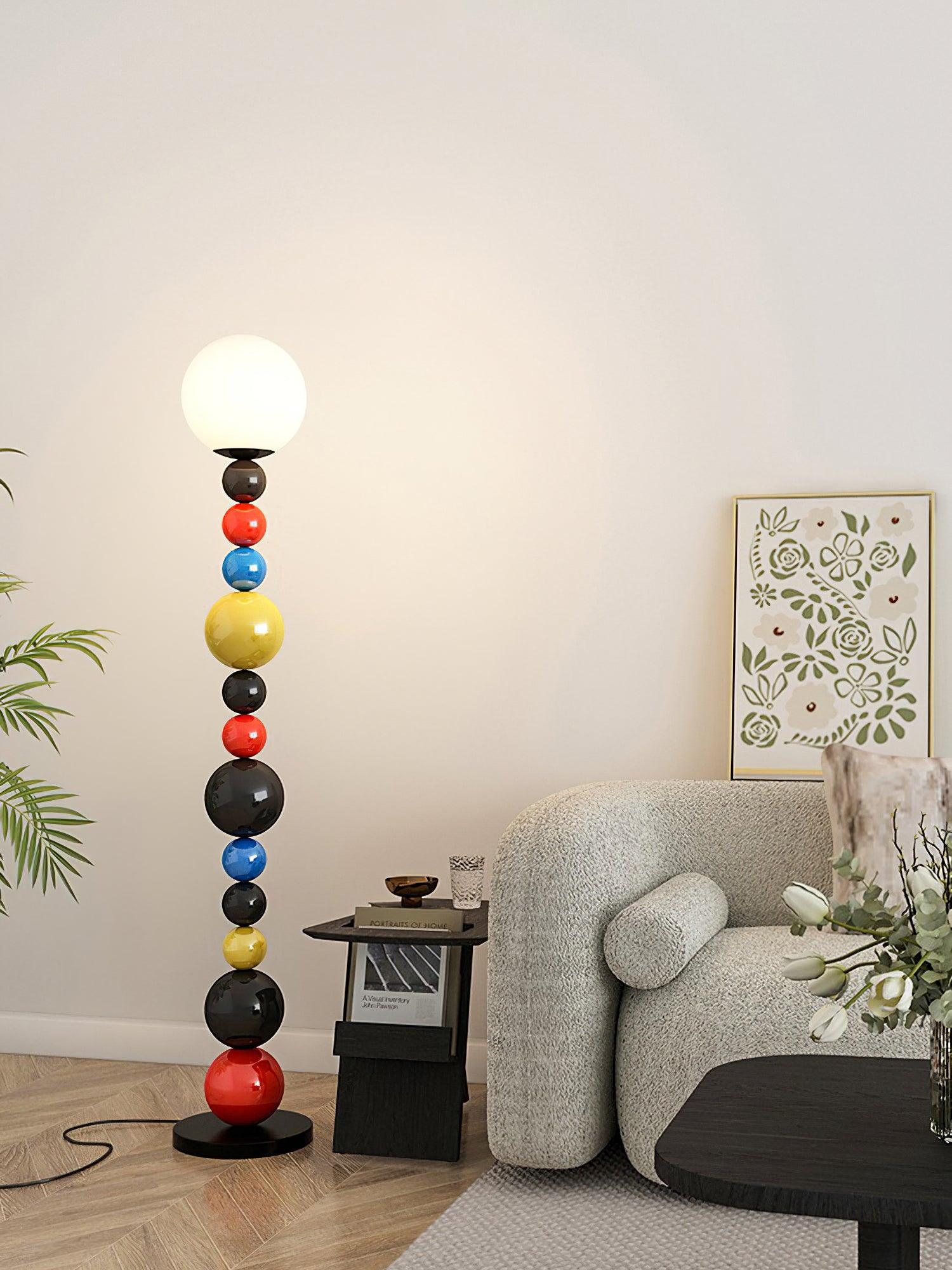Zoriel Glass Artistic Floor Lamp