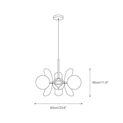 Westcourt Coloured Sputnik Chandelier