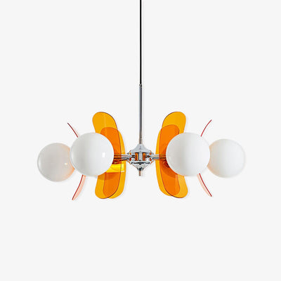 Quay Chandelier Phosphorescent Glass Lampshade