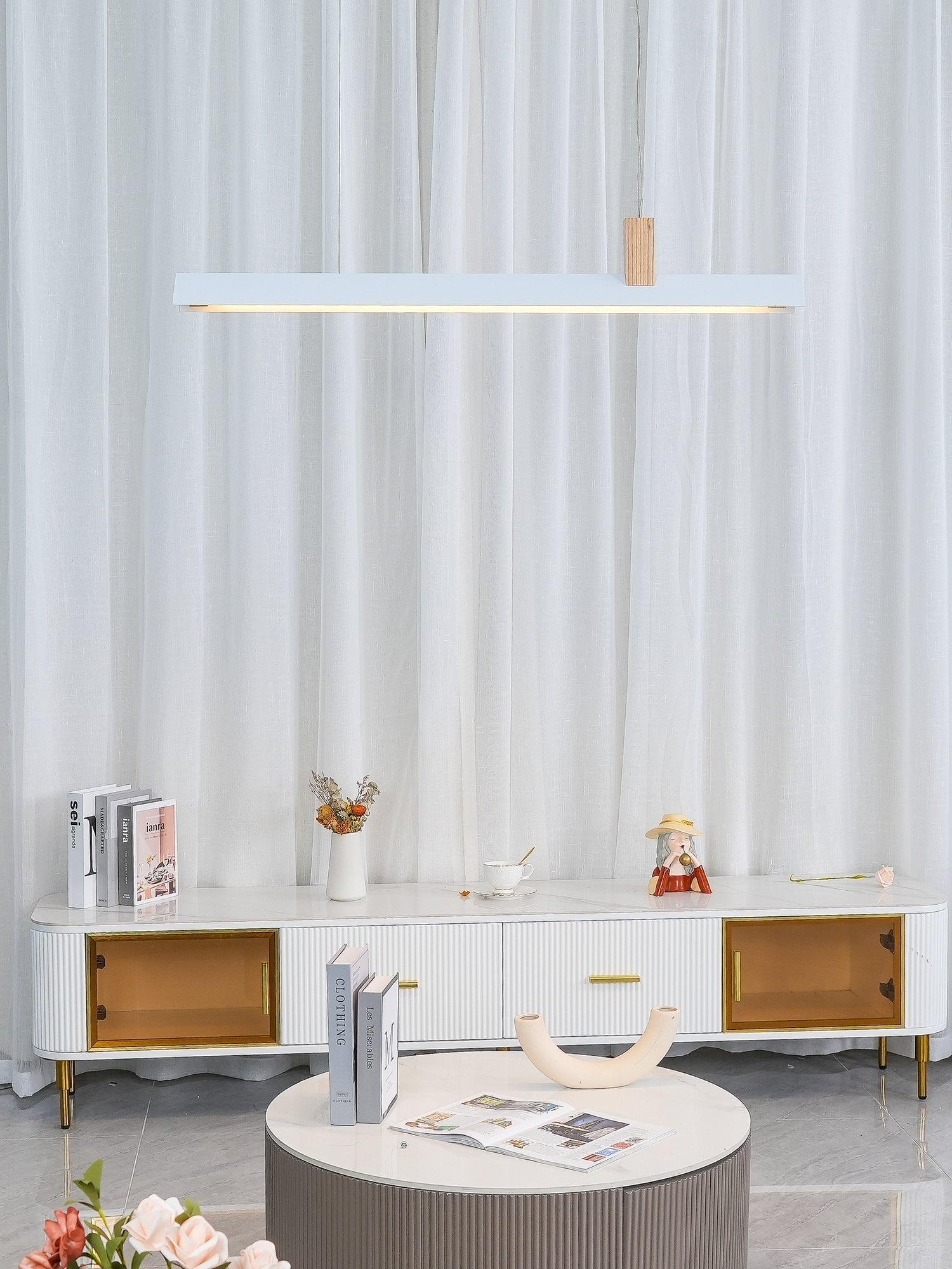 Linea Minimalist Wooden Pendant Light