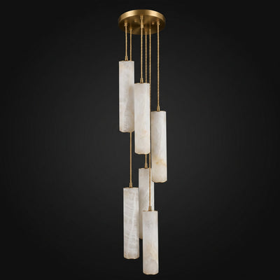 Albalaine Column Alabaster Staircase Chandelier