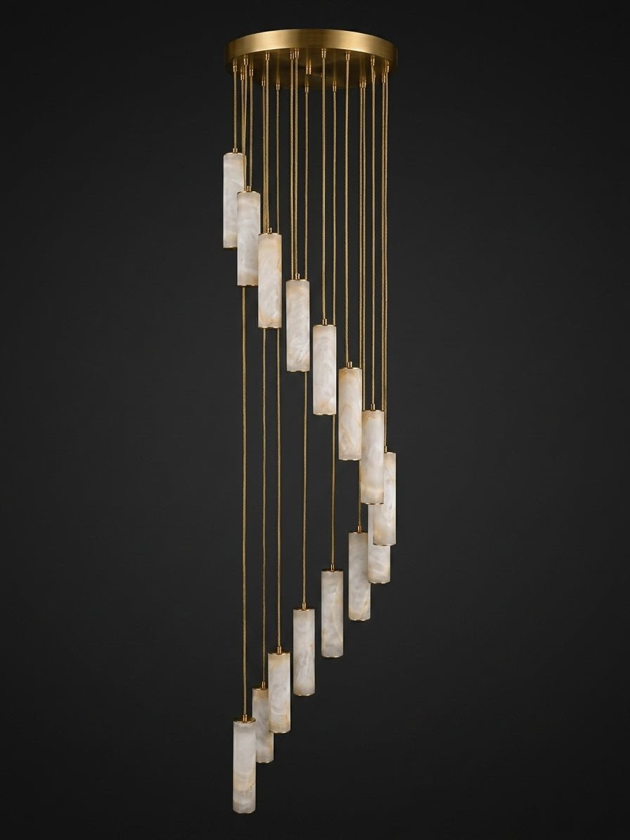 Albalaine Column Alabaster Staircase Chandelier
