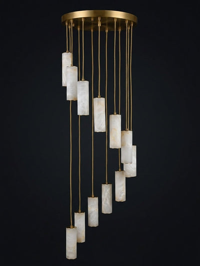 Albalaine Column Alabaster Staircase Chandelier