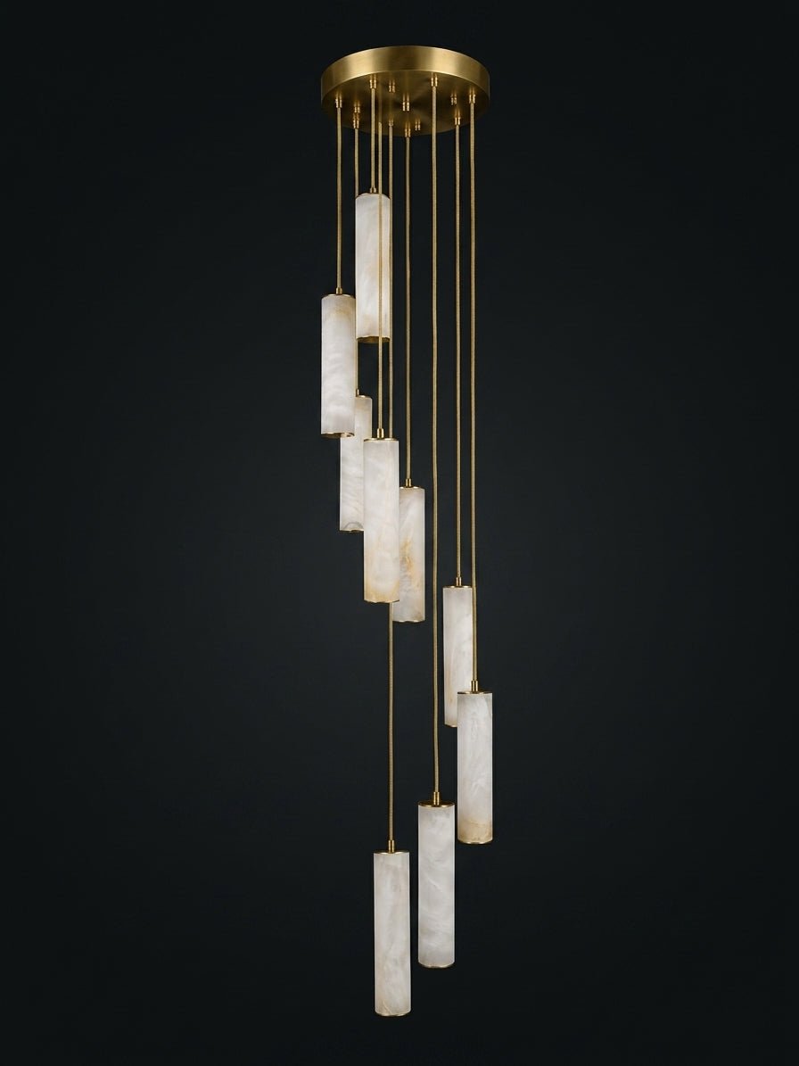 Albalaine Column Alabaster Staircase Chandelier