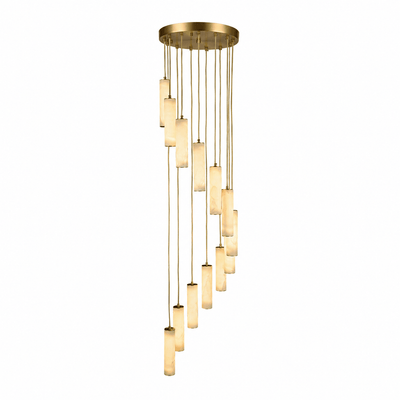 Albalaine Column Alabaster Staircase Chandelier