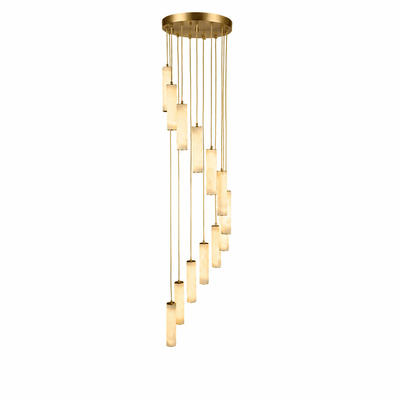 Albalaine Column Alabaster Staircase Chandelier