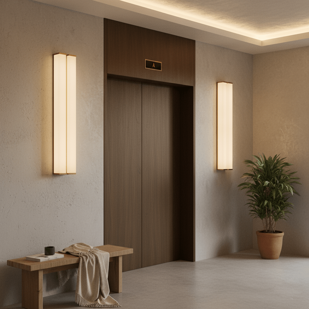 Columnar Fabric Indoor Wall Sconce