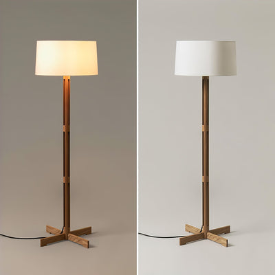 Quayen Wood Fabric Classic Floor Lamp