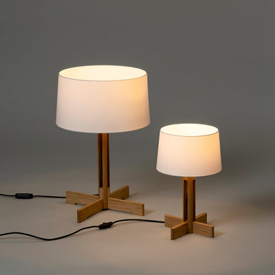 Rinivena Wood & Fabric Contemporary Table Lamp