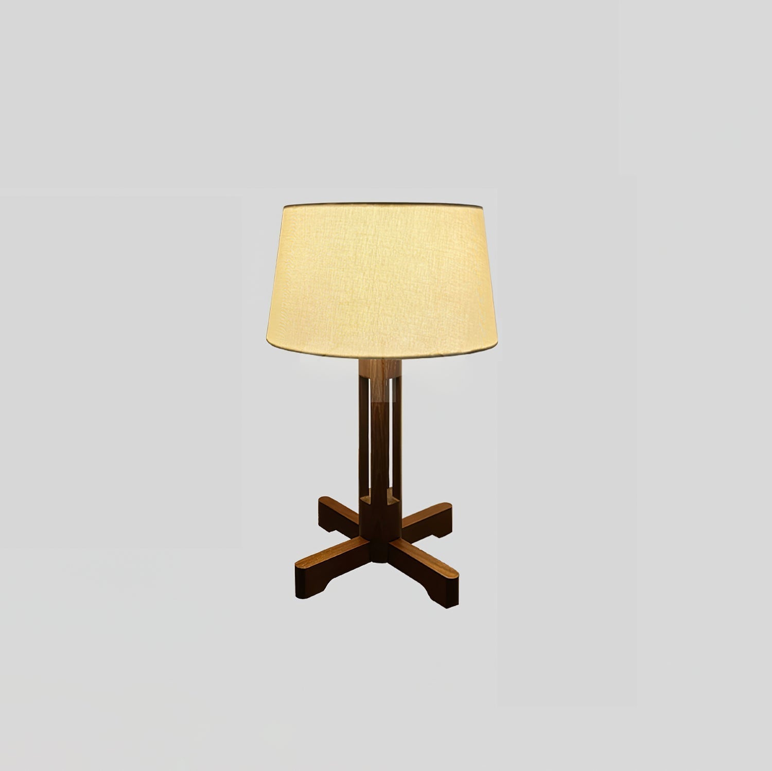 Rinivena Wood & Fabric Contemporary Table Lamp