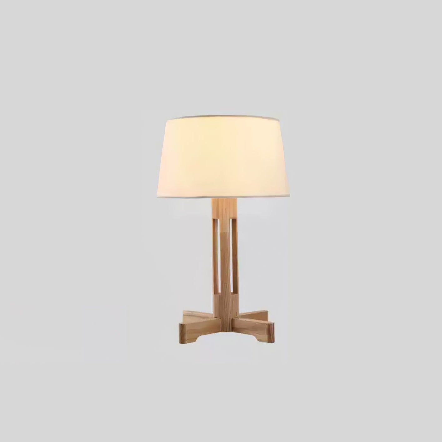 Rinivena Wood & Fabric Contemporary Table Lamp