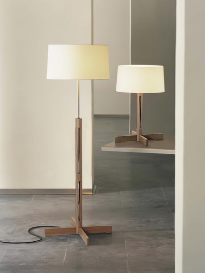 Rinivena Wood & Fabric Contemporary Table Lamp