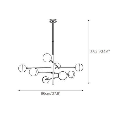 Celisissa Glass Chandelier