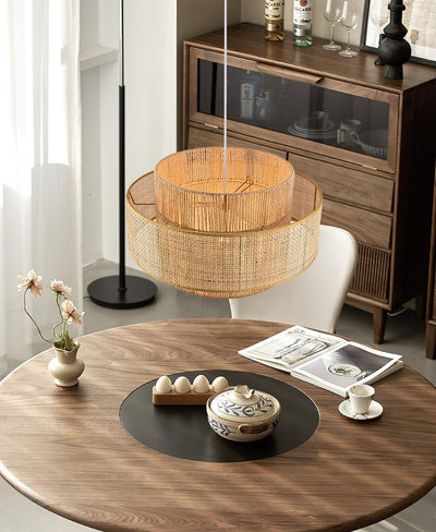 Crigen Concentric Rattan Pendant Light