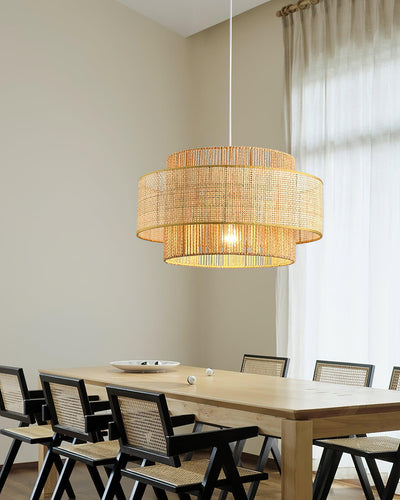 Crigen Concentric Rattan Pendant Light